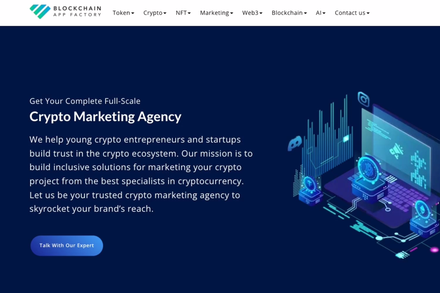 Blockchain App Factory one of the best crypto marketing companies 