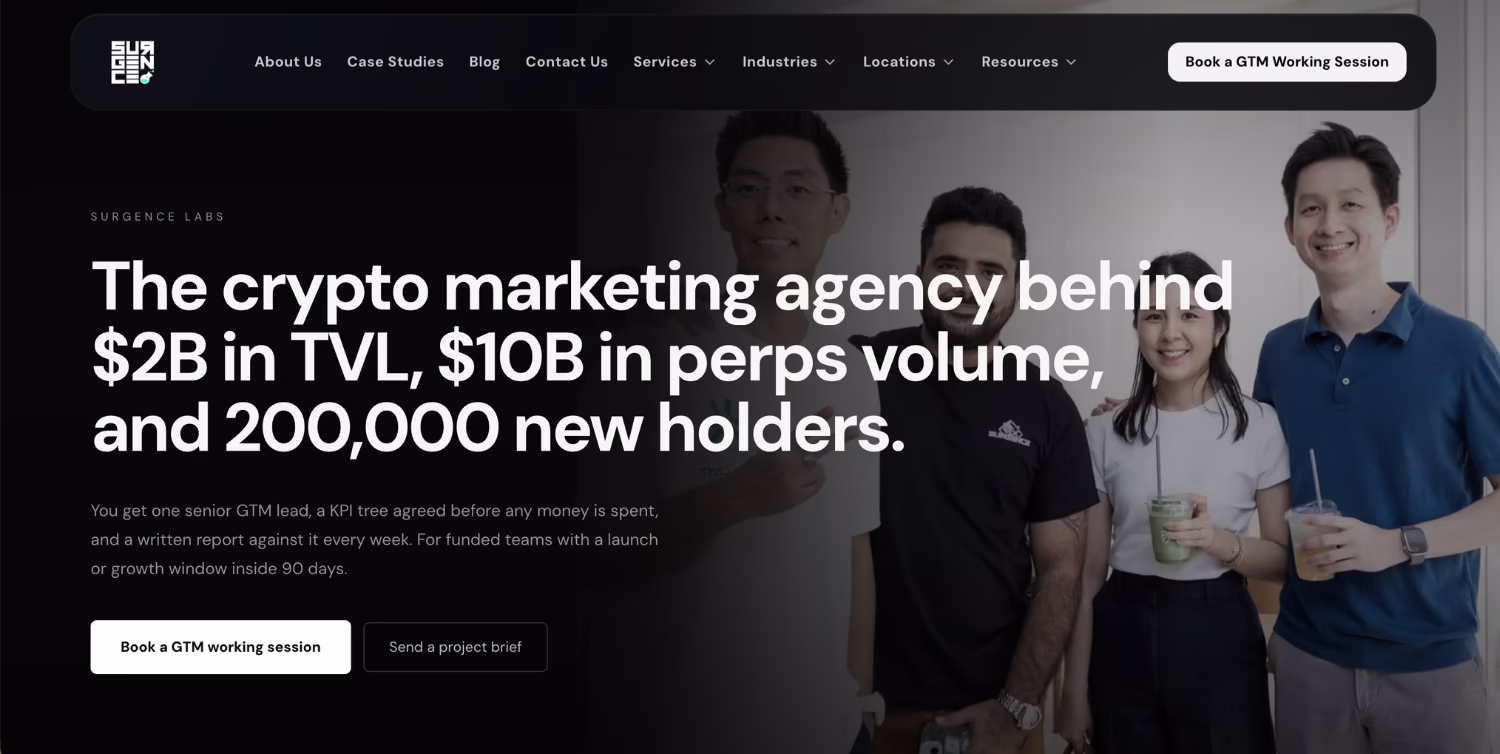 Surgence Labs -one of the top web3 marketing companies 