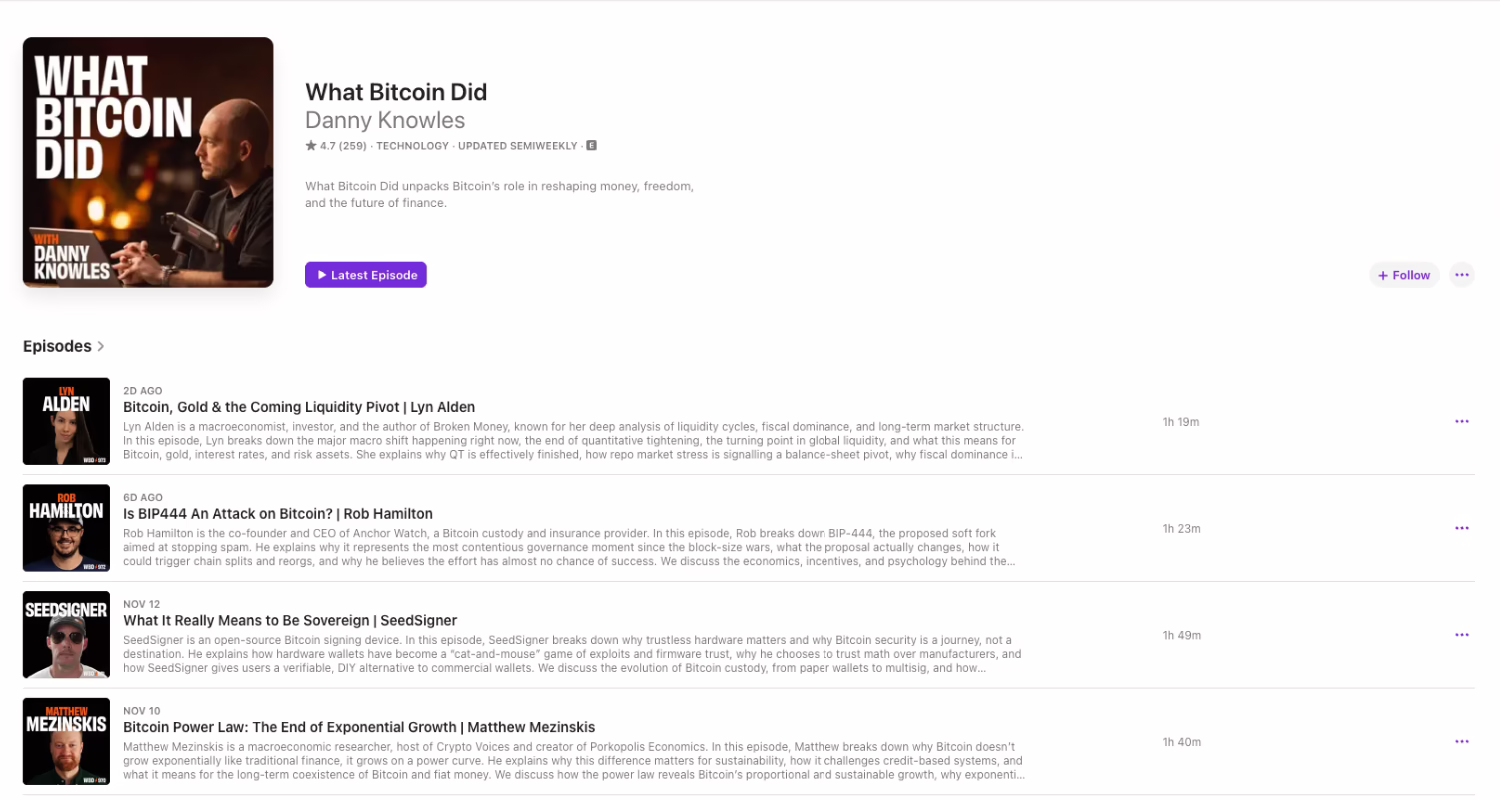 What Bitcoin Did - one of the Best Crypto Podcasts