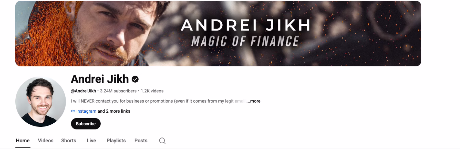 Andrei Jikh - Top Channel to Combine Crypto with Broader Financial Education
