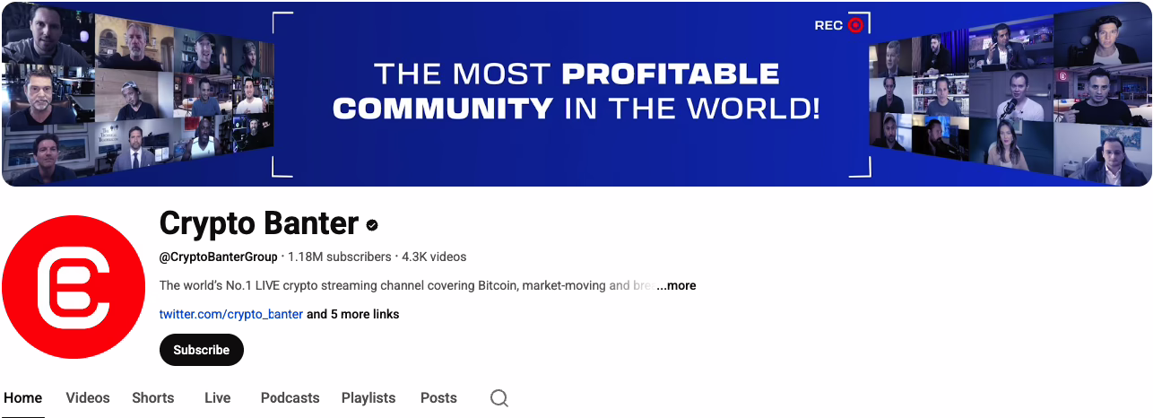 Crypto Banter -Top Crypto Influencers on YouTube