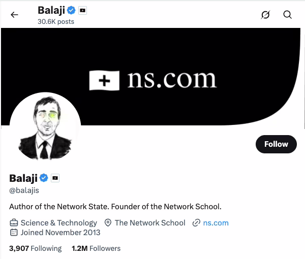 Balaji Srinivasan - Top Crypto Influencers to Follow 