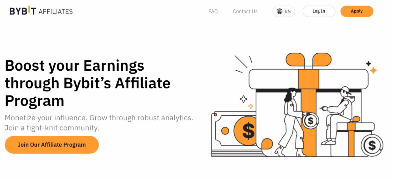 Bybit Affiliate Program - top crypto affiliate programs