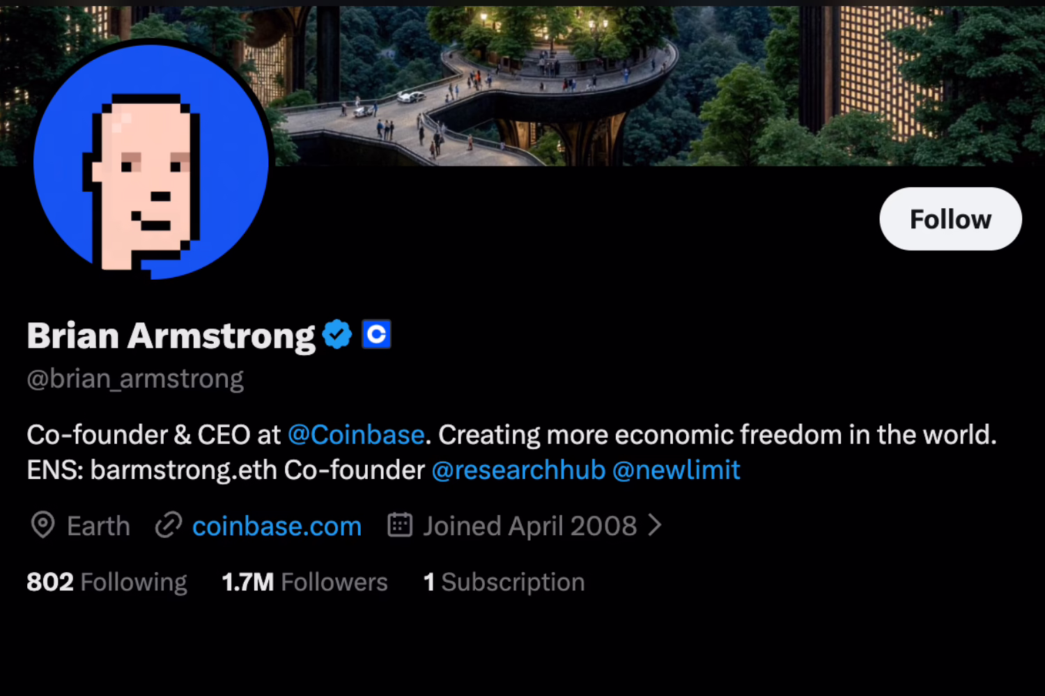 Brian Armstrong - one of the best crypto traders to follow