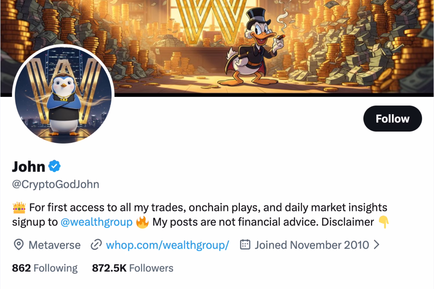 CryptoGodJohn - one of the top crypto traders