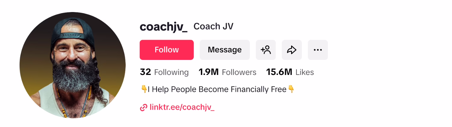 Coach JV - Best TikTok Crypto Influencer